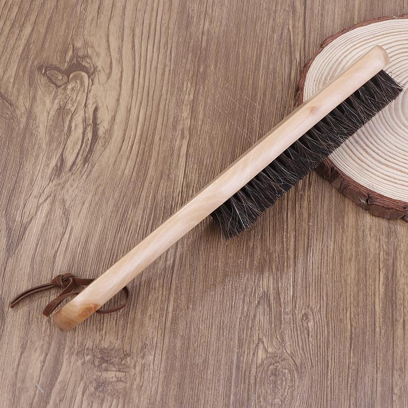 Arklio šerių šepetys Medinė rankena Valymo šepetys Minkšti arklio šeriai Skalbimo valymo šepetys Baldams Drabužiams Paltui Kostiumui Pūkams Drabužiams