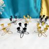 Iron Art Creative Ambience Stage Wedding Props Decorative Lotus Shaped Design Candlestick, Without Candles