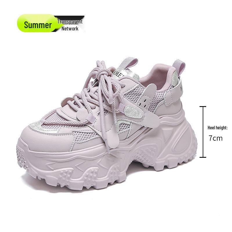 

Women s 2025 Autumn/Winter Non-Slip Height-Enhancing Dad Sneakers: Breathable, Versatile Casual Footwear Size 38
