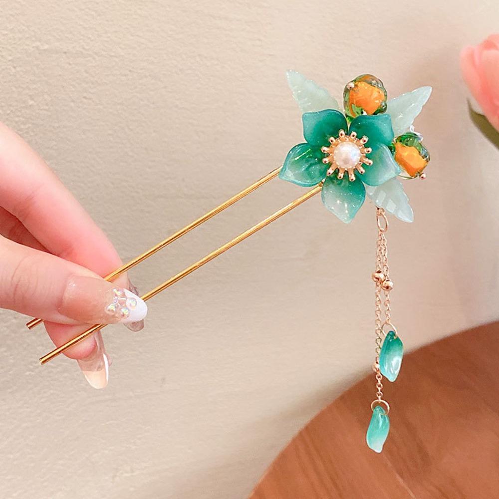 Classic Antique Fringe Hairpin Vintage Chinese Headwear Sweet Pendant Hair Stick Girls