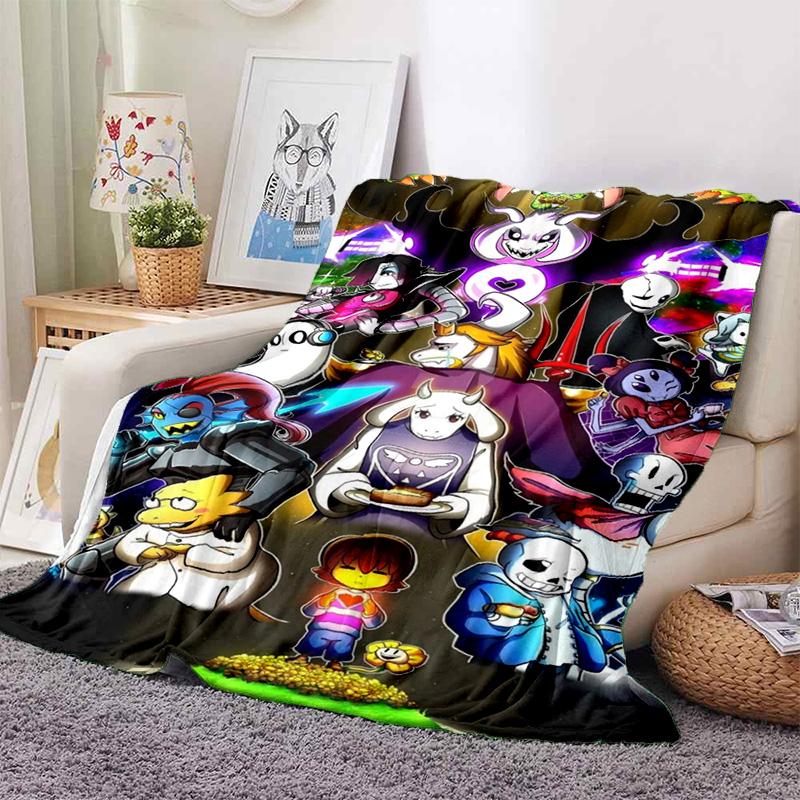 Underground Legend Game Sofa Bed Blanket Super Soft Warm U-Undertale Sans Funny 3D Print Blanket Cover Fleece Throw Blanket