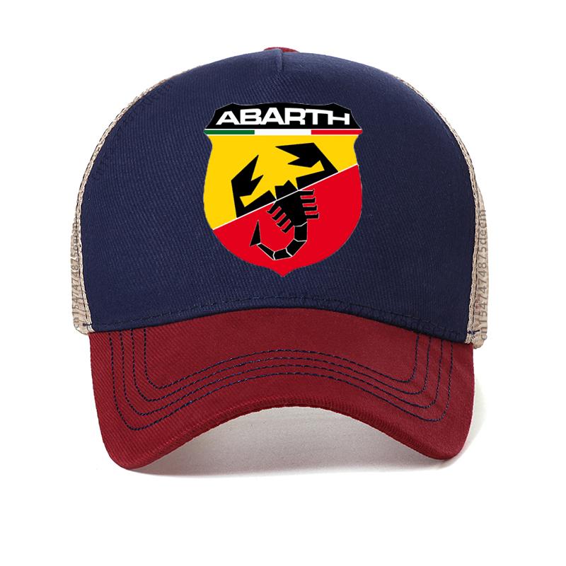 Freedom Outdoors Nieuwe Abarth Baseballpet Mode zomer Cool Abarth petten heren outdoor gaas Ademende truckerpet Casual Snapback Petten Adjustable blauw