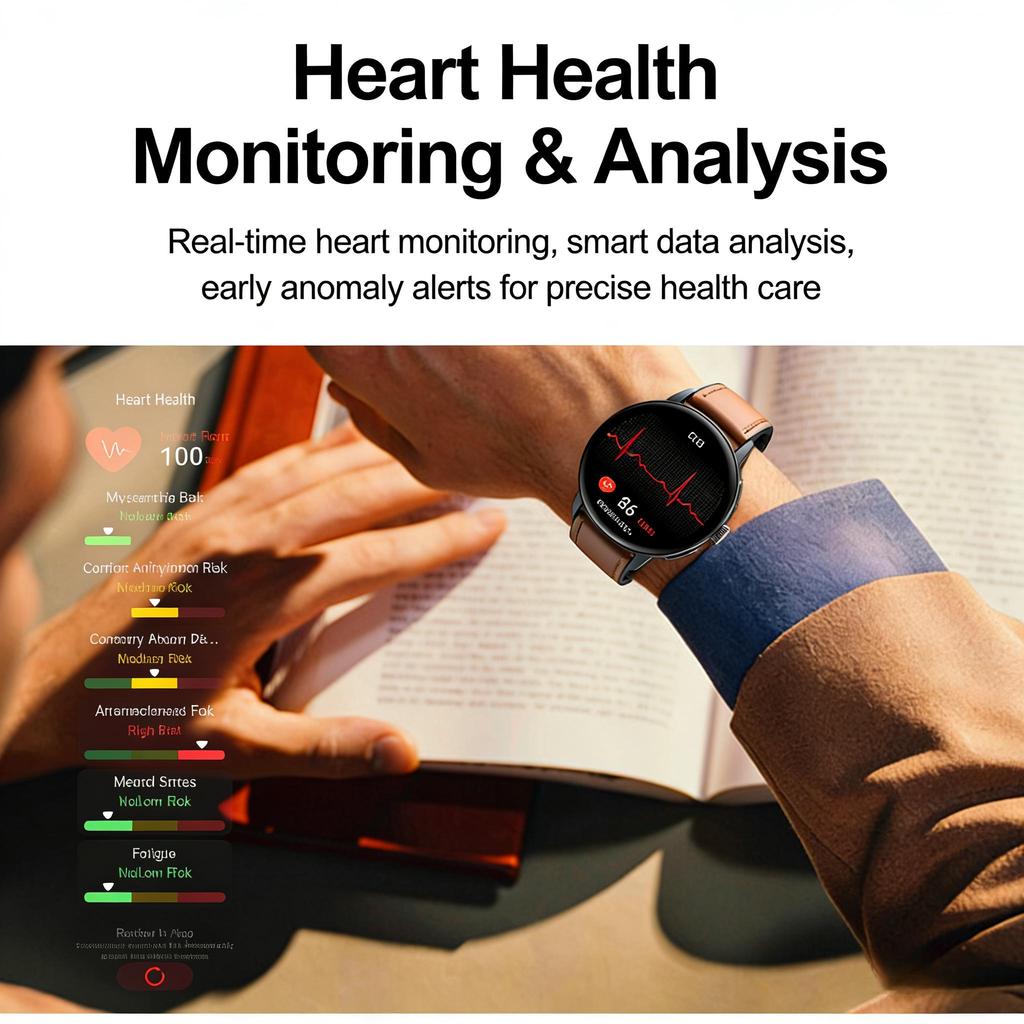 SACOSDING AMOLED Screen Men Smart Watch  Health Monitoring AI Dial AI intelligent Q&A BT Calling Outdoor Sports Fitness Women Smartwatch