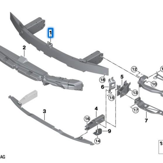 BMW X5 E70/X6 E71 Front Bumper Reinforcement
