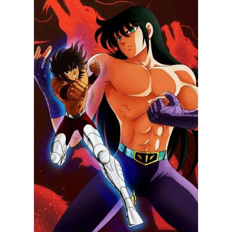 Klassische Anime Saint Seiya Poster Drucke Japan Cartoon Jungfrau Goldener Ritter Leinwandbild Wandkunst Bild Wohnzimmer Heimdekoration