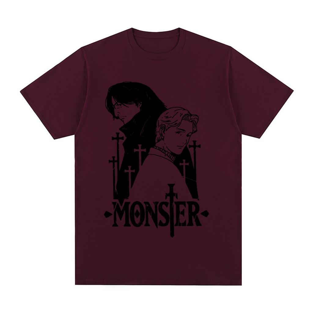 Naoki Urasawa Monster Vintage T-shirt Cool Harajuku Cotton Men T Shirt New Tee Tshirt Womens Tops