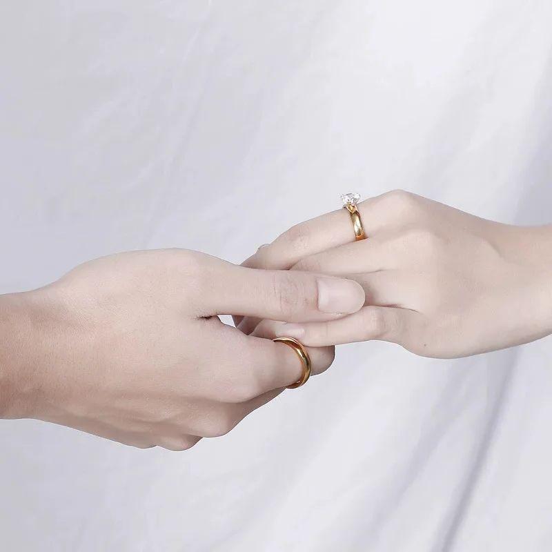 4mm Width Stainless Steel Simple Smooth Circles zircon Rings For Women Men Lovers Engagement Wedding Band Gifts Jewelry