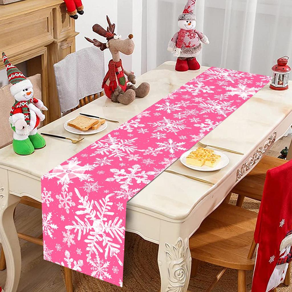 Christmas Table Runners Merry Christmas Decoration for Home 2024 Xmas Party Decor Ornaments Navidad Natal New Year Gifts 2025