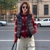Red Striped Wool Cardigan - European Style, 2026 Year of the Horse Zodiac Knit Sweater Coat.