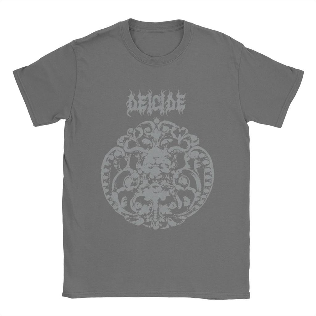 Men T-Shirt Deicide Novelty Cotton Tee Shirt Short Sleeve Band T Shirts Round Neck Tops Graphic