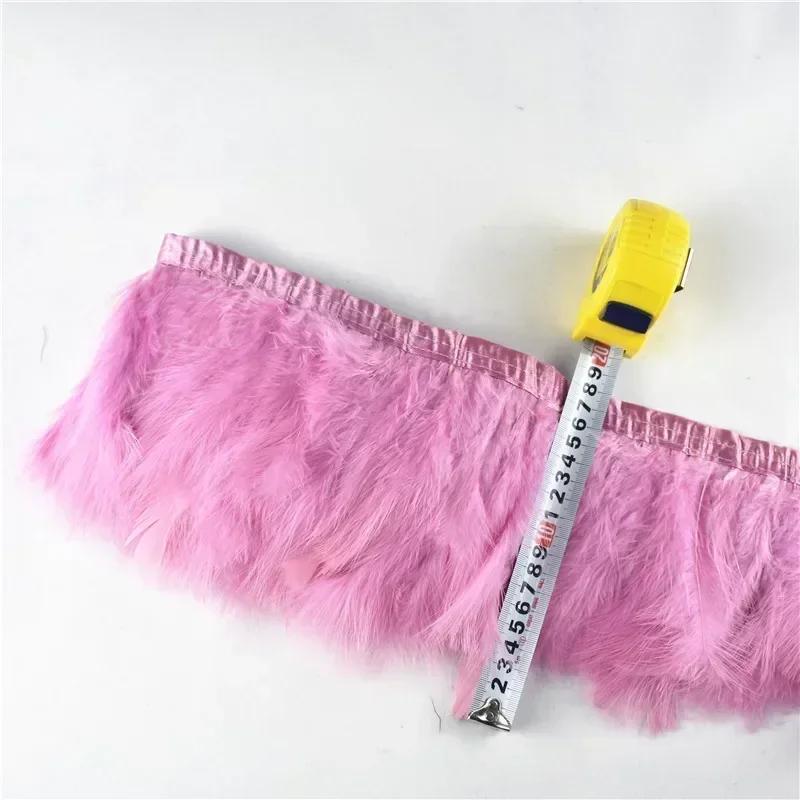 2Yards/lot Natural Fluffy Marabou Feather Trims Fringe 6-8inch Turkey Feathers for Crafts Ribbon Boa Clothing Wedding Decoration
