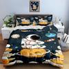 Astronaut space illustration Bedding Duvet cover sets Duvet covers Pillowcases gifts (1 * Duvet Cover 2 * Pillowcases, without duvet insert)