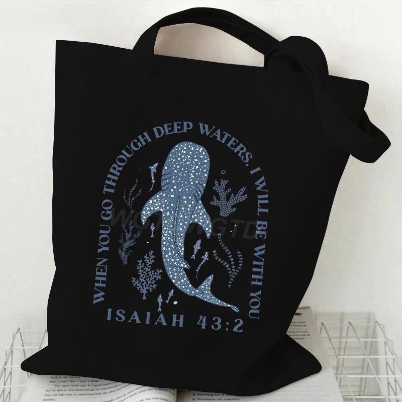 Ocean Animal Trend Shoulder Bag Daily Versatile Commuter Student Tutoring Bag