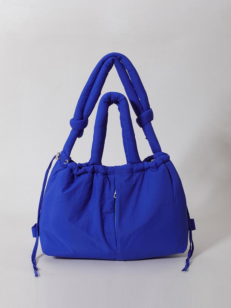Women's Puffy Drawstring Shoulder Bag: Large Capacity Down-Filled Nylon Crossbody Cloud Bag
