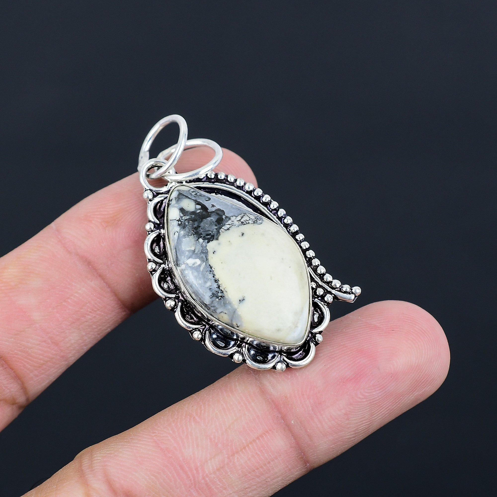 

Daughters Day Deal 925 Silver Natural Maligano Jasper Artisan Pendant Jewelry