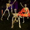 Movable Haunted House Props LED Lights Scary Decoration Skeleton Human Model Decoration  Movie Set