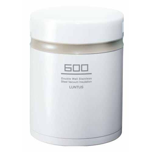 Asvel Lantus BE Stainless Steel Insulated Lunch Box, White, 600ml (HLB-B600)