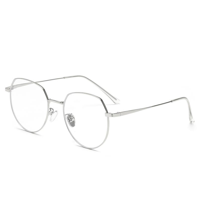 

Blue Light Proof Polygon Prescription Eyeglasses For The Nearsighted Women Metal Computer Short-sight Eyewear 0 -0.5 -0.75 To -6.0 0