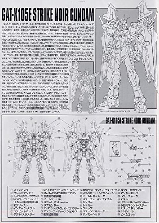 MG Strike Noir Gundam Suit Gundam SEED 1/100 GAT-X105E (Mobile C.E.73 STARGAZER)