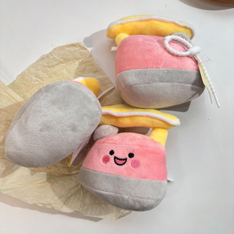 Cartoon Clothes Iron Plush Toy Keychain Cartoon Steam Iron Soft Stuffed Doll Pendant Car Key Ring Backpack Bag Decor Kid Gift