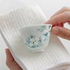 1 Pc Chinese Hand-painted Flowers Ceramic Teacup Handmade Tea Cup Coaster Porcelain Tea Bowl Teaware Personal Meditation Cup