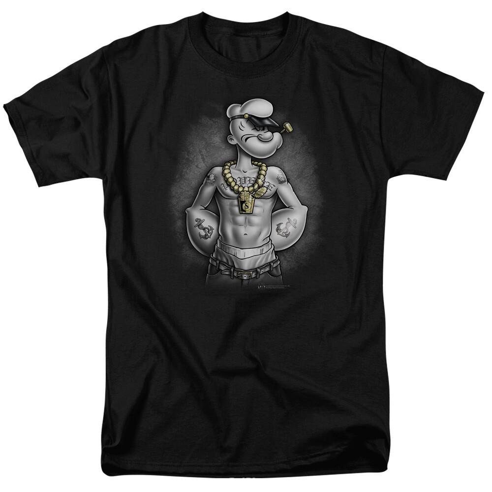 26 Popeye Hardcore T Shirt Licensed Comic Book Cartoon Tee Black Unisex T-Shirt XL