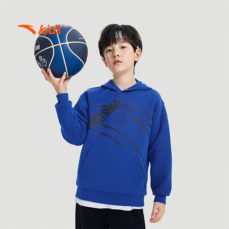 Anta Kids Boys Basketball Letter Hooded Sweatshirt 110