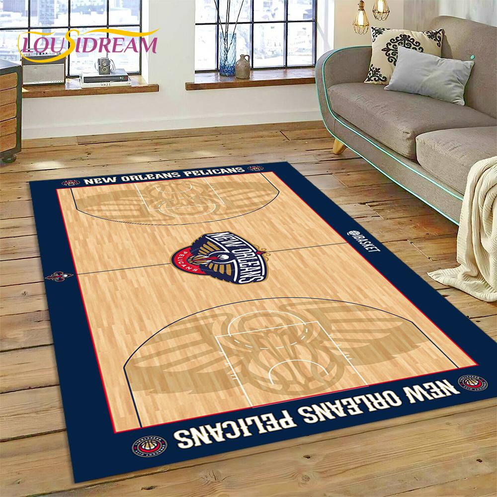 3D America Basketball Court Team Customized Rug Carpet for Living Room Bedroom Decor,Non-slip Decoration for Sofa Doormat Gift