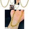 Collier Élégant en Forme de U Pour Couples Façonné en Acier Titane de Haute Qualité avec Placage Or et Design Géométrique Pour un Style Contemporain