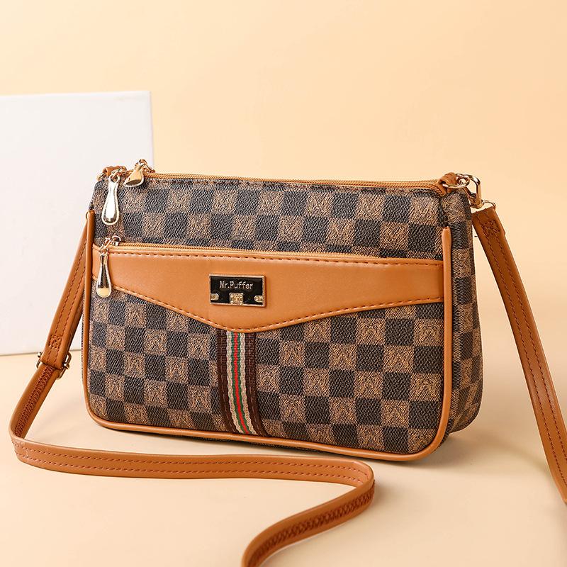 Retro Old-fashioned Bag Women's Bag Temperament Middle-aged Mother Bag Large Capacity Crossbody Underarm Bag Women