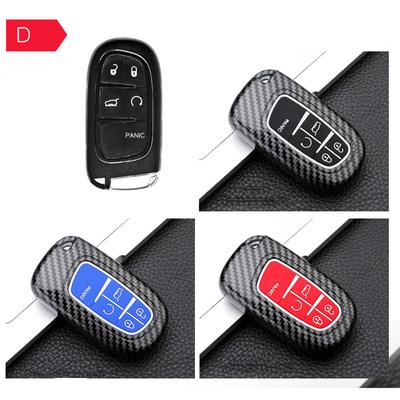 Abs Carbon Car Key Cover Case Fob For Jeep Renegade Compass Grand Cherokee For Chrysler 300C Wrangler Dodge Car Accessaries