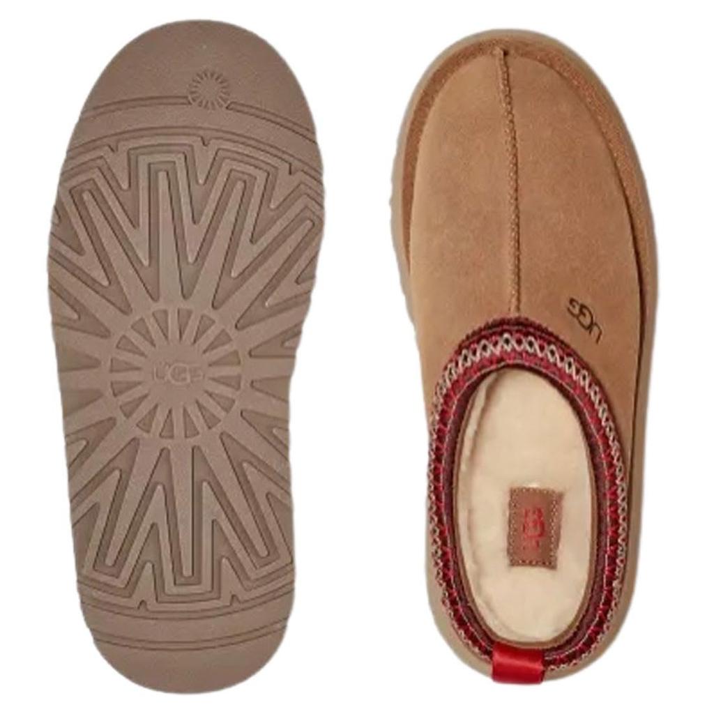 UGG TAZZ Chestnut Shearling Platform Suede Size US6 1122553 Women's Slippers, Clogs, (23.0cm), [Used]