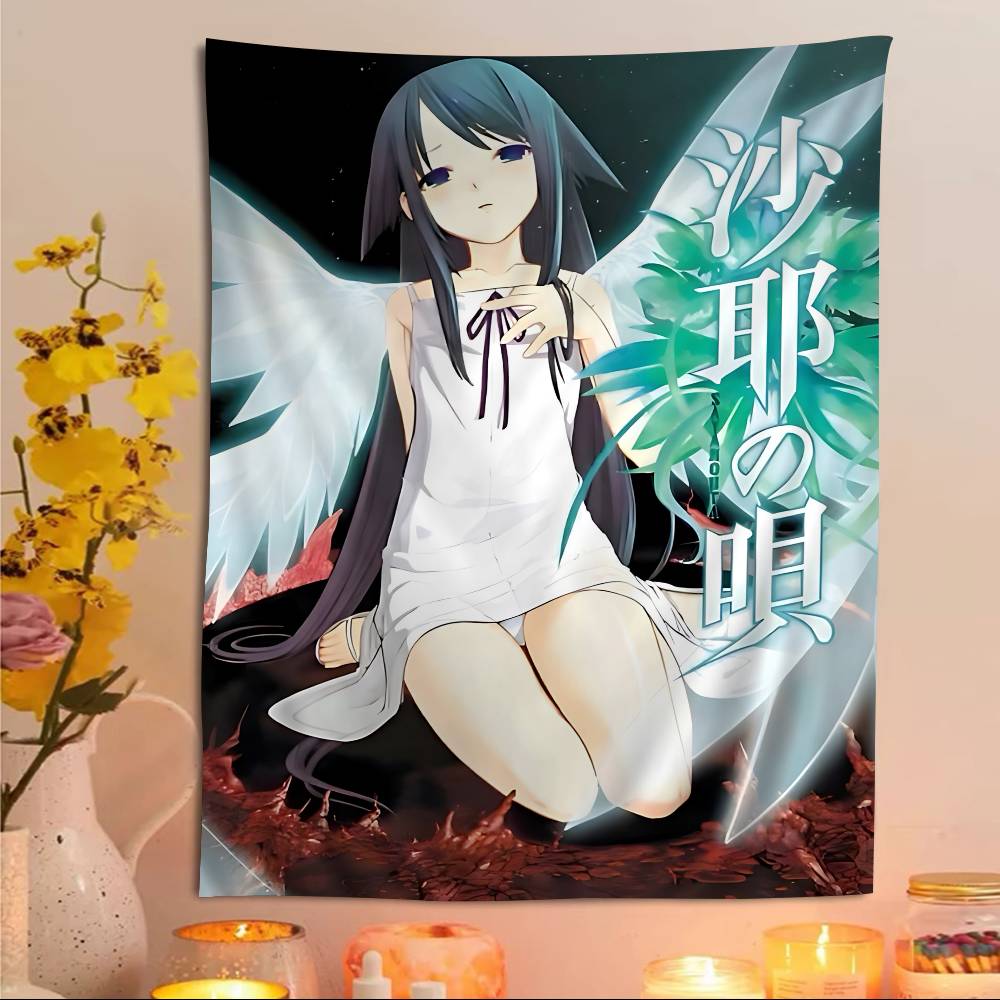 Saya No Uta Horror Game Tapestry Cult Classic Unique Aesthetic Art for Dedicated Fan Room Wall Decor