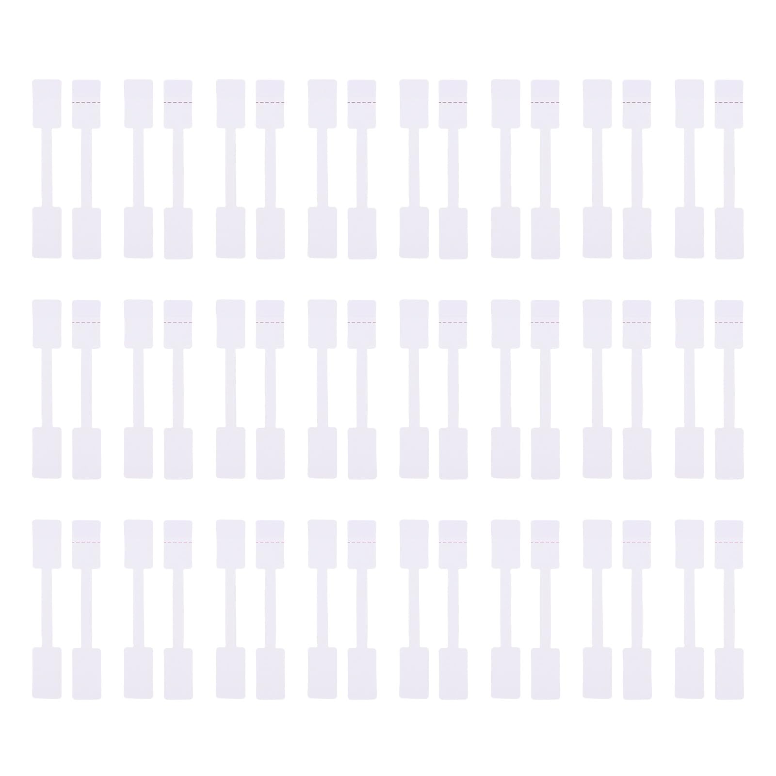 

NUOLUX 200pcs Square Jewelry Ring Labels, Self-Adhesive White Price Tags for Jewelry, Necklaces, Bracelets, Handwritten Blank Gift Tags, 10x1.7cm