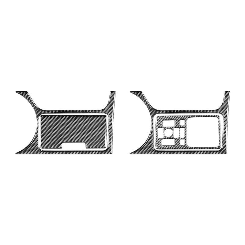 For LEXUS IS 1999-2005 Carbon Fiber Car Center Console Sotorage Box Panel Water Cup Holder Trim Cover Inner Decoration Sticker