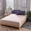 Nordic Solid Color Fitted Mattress Protector Pad with Elastic Band