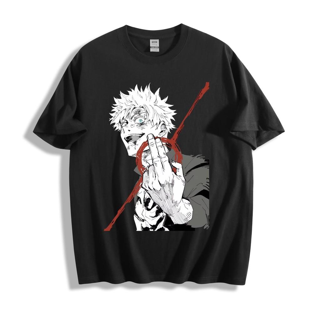 

Jujutsu Kaisen Gojo Satoru T-Shirt - White Hair Energy Design Unisex Tee 2XL