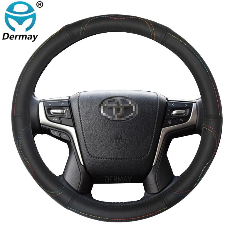 Für Toyota Land Cruiser Prado 90 100 120 150 200 300 Fj Cruiser Echtes Leder Auto Lenkradabdeckung Auto Zubehör