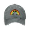 Cool Rainbow Pattern Baseball Cap party Hat luxury Women cap Hat Unisex For The Sun hiking hat Womens  Unisexs