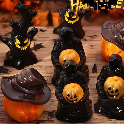 3 Stück Halloween Hexe Kürbis Haus Baum Tischdekoration Halloween Partyzubehör Spukhaus Horror Requisiten Kindergeschenke