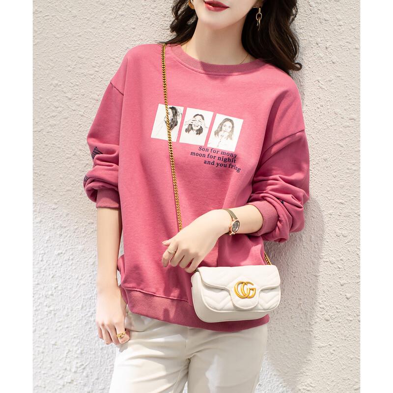 

Firstview Women s Fashion Long-Sleeved Sweatshirt Free Size