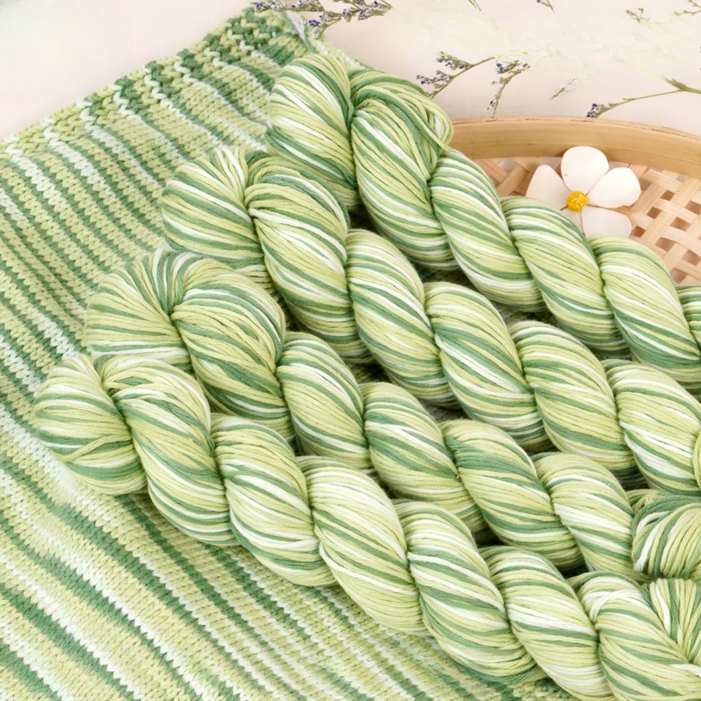 4balení bavlněné příze 200g (4x50g ) Prodyšná měkká tkaná příze na pletení háčkování smíšené barvy lehká na svetry příze