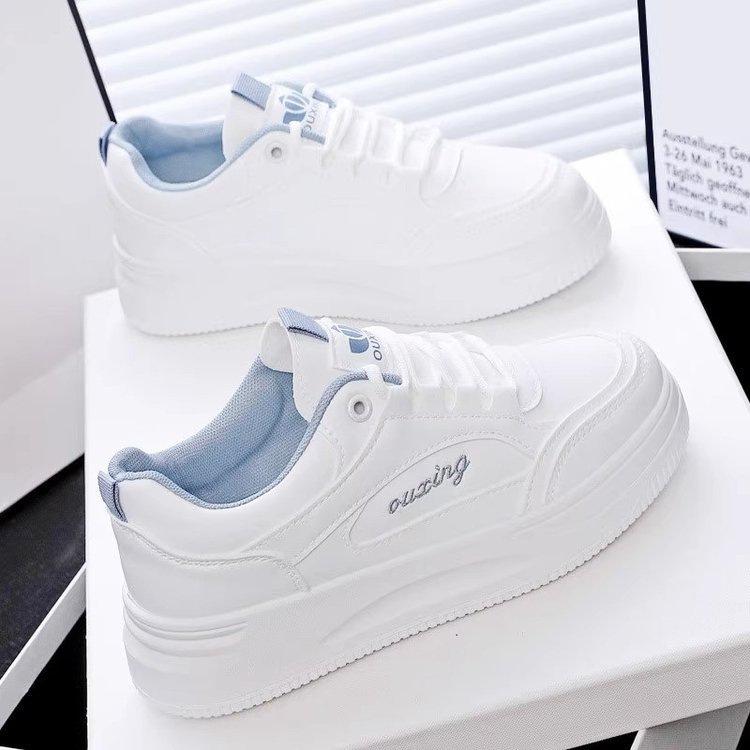 ins tide Korean version breathable little white shoes 2025 autumn women's shoes new height increase versatile casual sports thick baseplate shoes