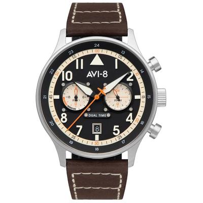 Pánské hodinky Hawker Hurricane Carey Dual Time Manston Black Dial Quartz AV-4088-01