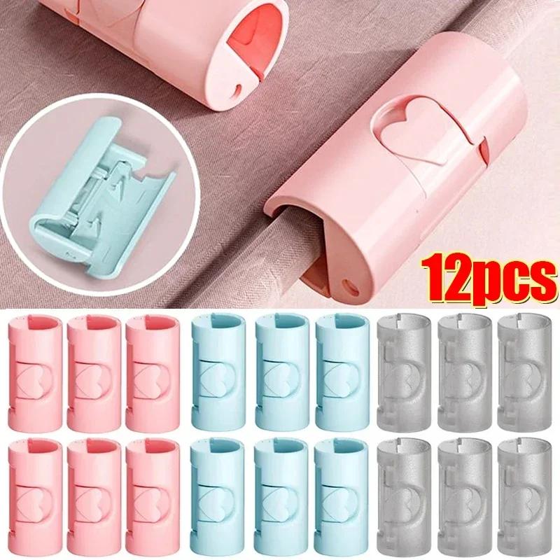6/12Pcs Plastic Anti-slip Bed Sheet Holder Clips, Quilt Mattress Retainer Fixing Device, Clothes Pegs for Laundry Storage