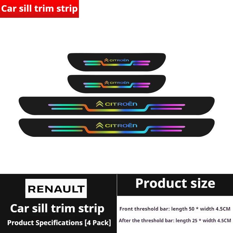 

Car Laser Door Sill Anti Scratch Sticker Car Door Threshold Strip For Citroen C4 C3 C5 Aircross C1 Berlingo C-Elysee C4-Picasso