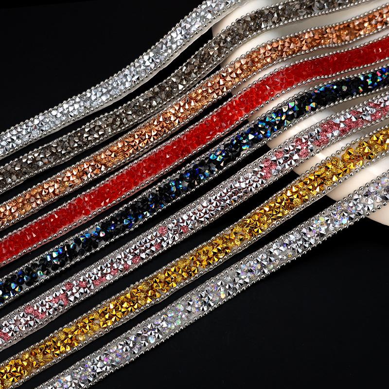 Tiras autoadhesivas de diamantes de imitación de resina para hacer joyas