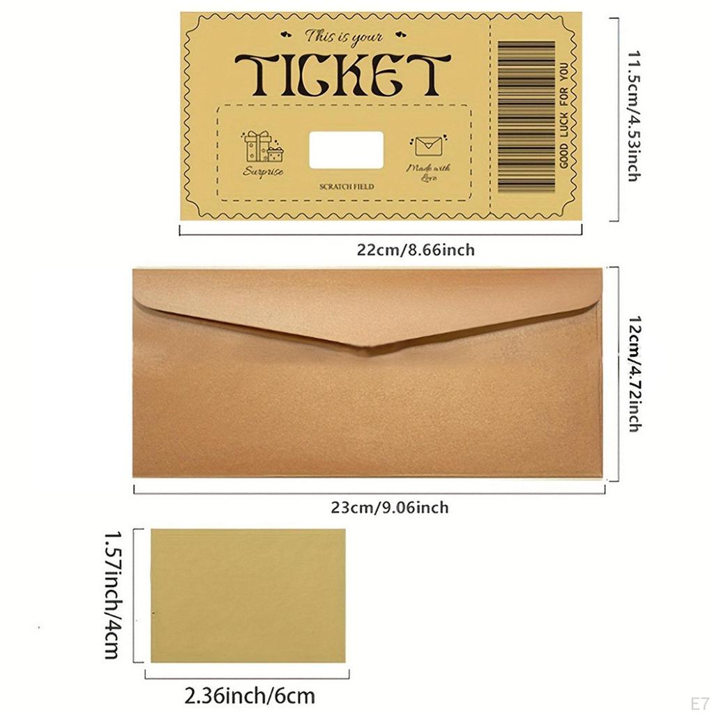2 Pieces Scratch Off Cards with Envelopes for Boyfriend Girlfriend Party Favors Reveal