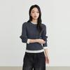 Elva' Island Women's Faux Two-Piece Color-Block Long-Sleeve Knit Sweater