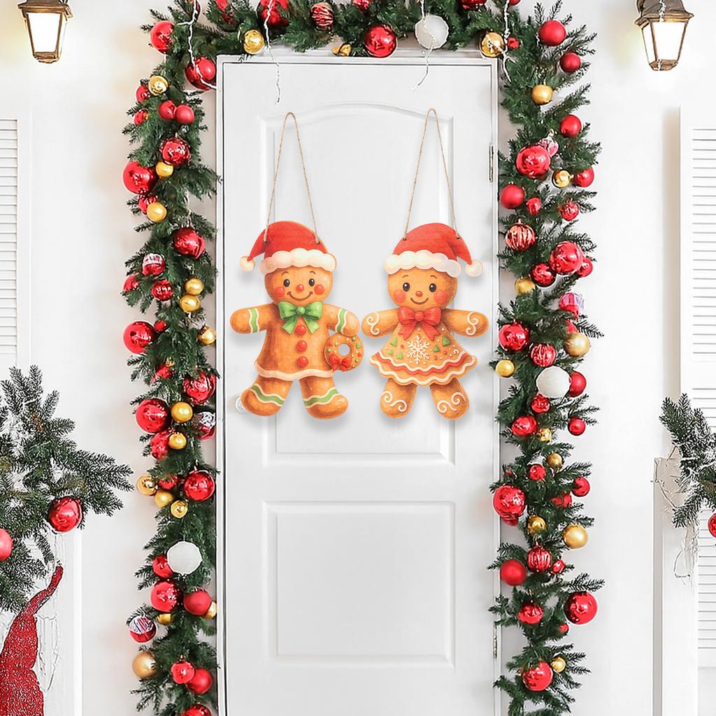 Christmas Wooden Door Hanging Christmas Party Decoration 2025 Xmas Santa Claus Hanging Ornament Navidad Natal New Year Gift 2026